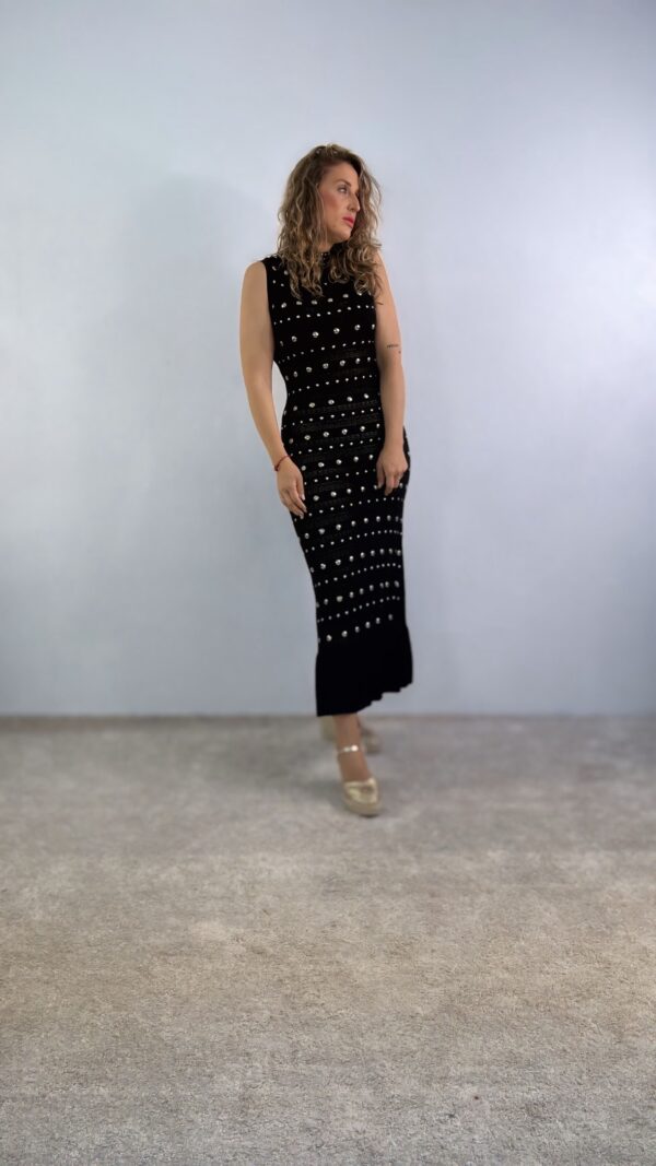 Vestido Negro tachuelas