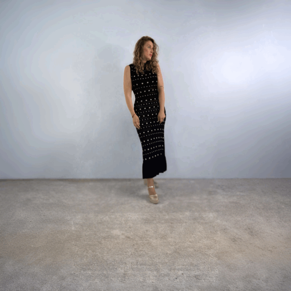 Vestido Negro tachuelas