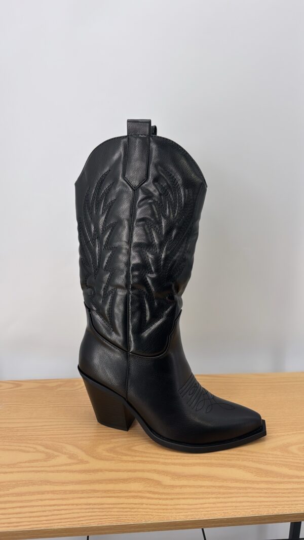 Bota cowboy negra