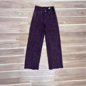 Pantalón leopardo  Burdeos recto
