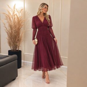 Vestido Daniela Burdeos