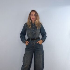 Mono vaquero azul